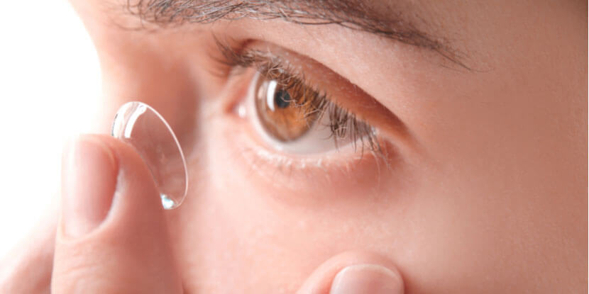 inserting contact lenses